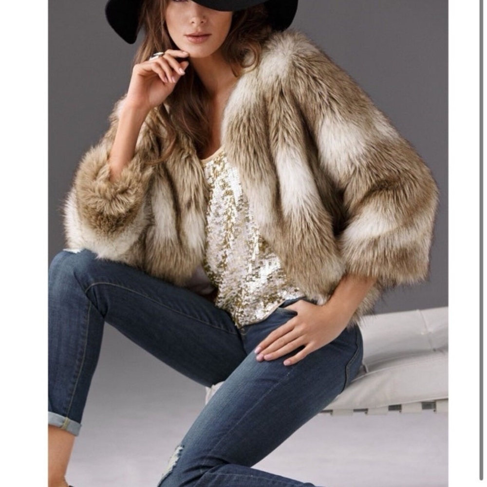 Boston Proper Fur Coat